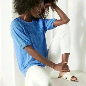 Banana Republic Textured Smocked Top